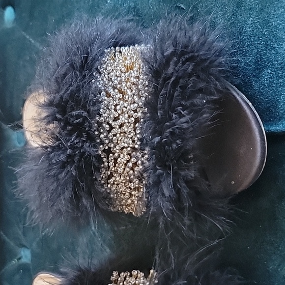 Eloquii Feather Beaded Slides 10 wide - Picture 5 of 9